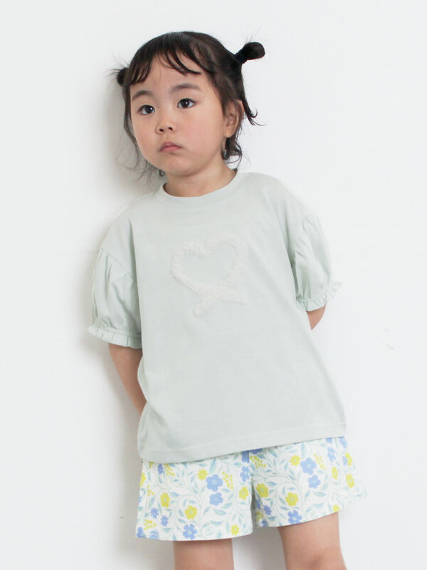 吸水速乾】チュールハートTシャツ（ミント/ラベンダー/トップス/T