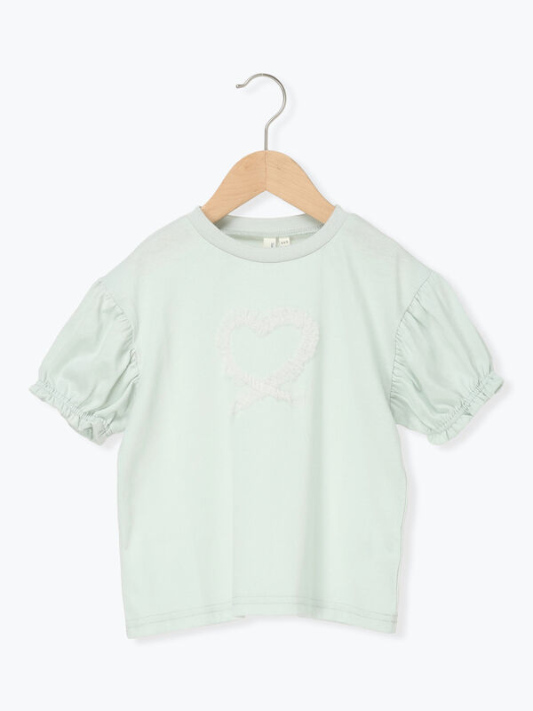 セール】 【吸水速乾】チュールハートTシャツ（ミント/ラベンダー