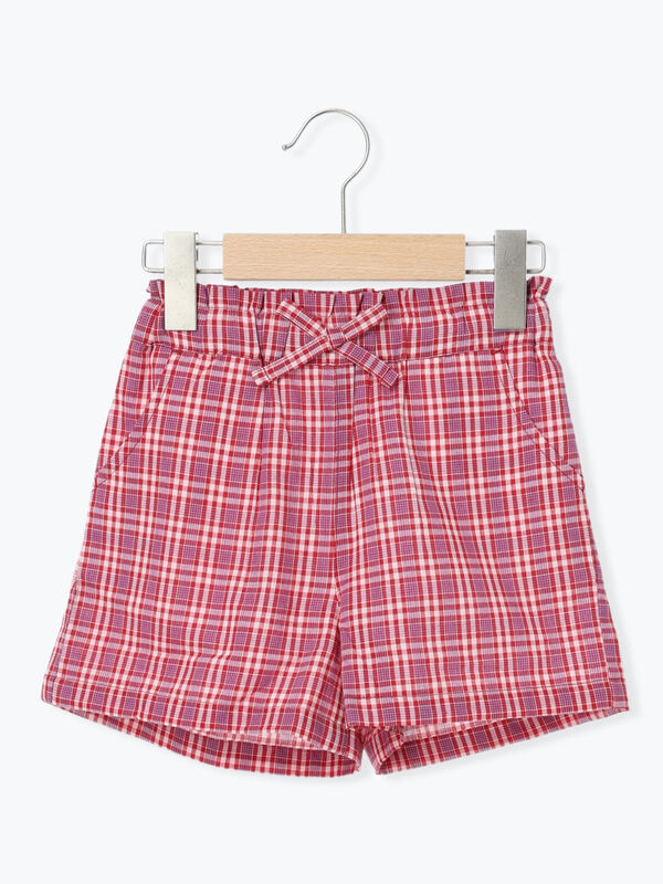 バーバリー ロンドン トップス ショートパンツ セットアップ チェック 赤 ☆チェックショートパンツ(セットアップ可)（レッド/イエロー/ボトムス