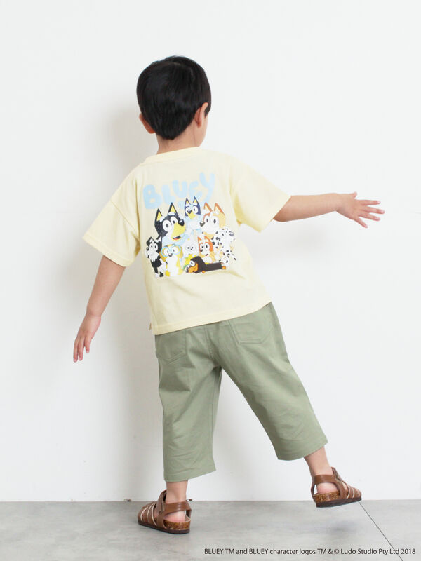 ブルーイ】ポケット付きプリントTシャツ（ピンク/イエロー/トップス/T