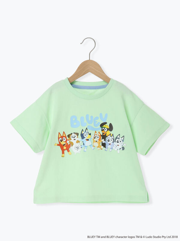 ブルーイ】プリントTシャツ（オレンジ/ミント/トップス/Tシャツ