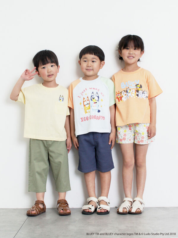 ブルーイ】プリントTシャツ（オレンジ/ミント/トップス/Tシャツ