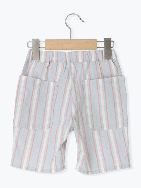 ムータマリン　ハーフパンツ　ストライプ セール】 ☆ストライプハーフパンツ（レッド/ミント/ボトムス/パンツ