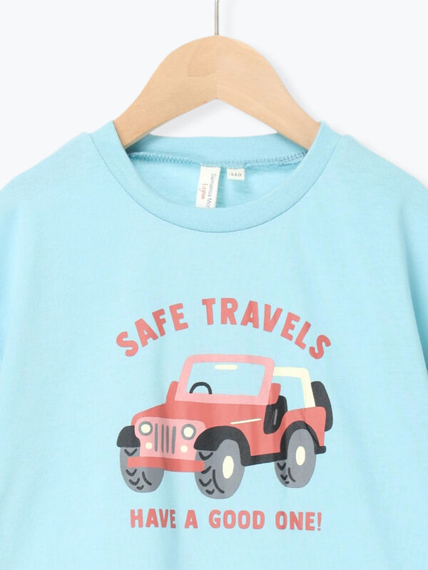 セール】 【吸水速乾】車プリントTシャツ（イエロー/ブルー/ネイビー