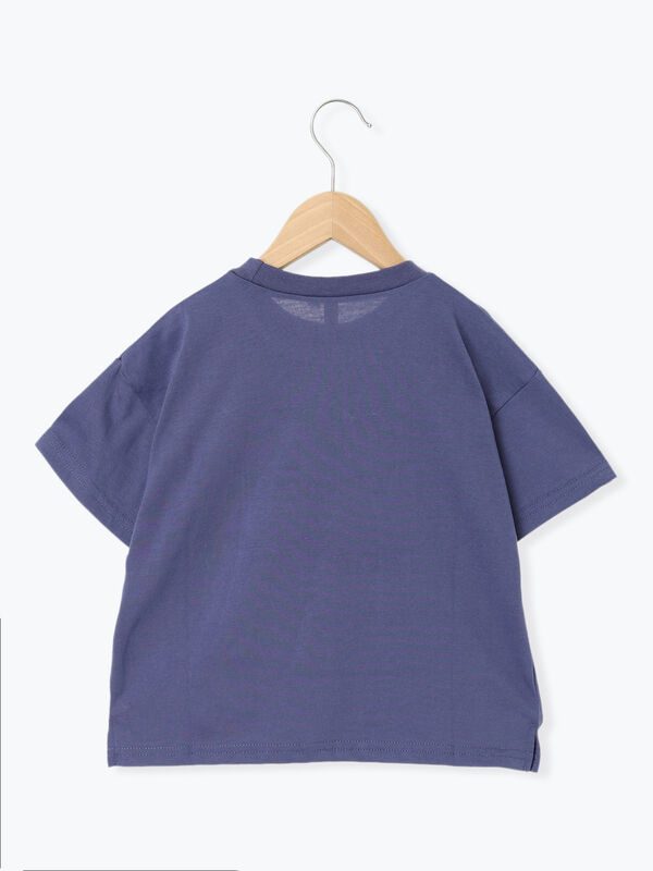 ともさも 吸水速乾】サメプリントTシャツ（オレンジ/グリーン/ネイビー/トップス