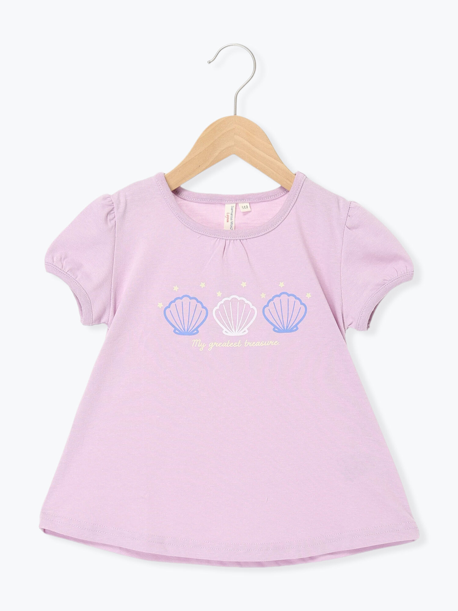 吸水速乾】貝殻プリントTシャツ（サックスブルー/ラベンダー/トップス