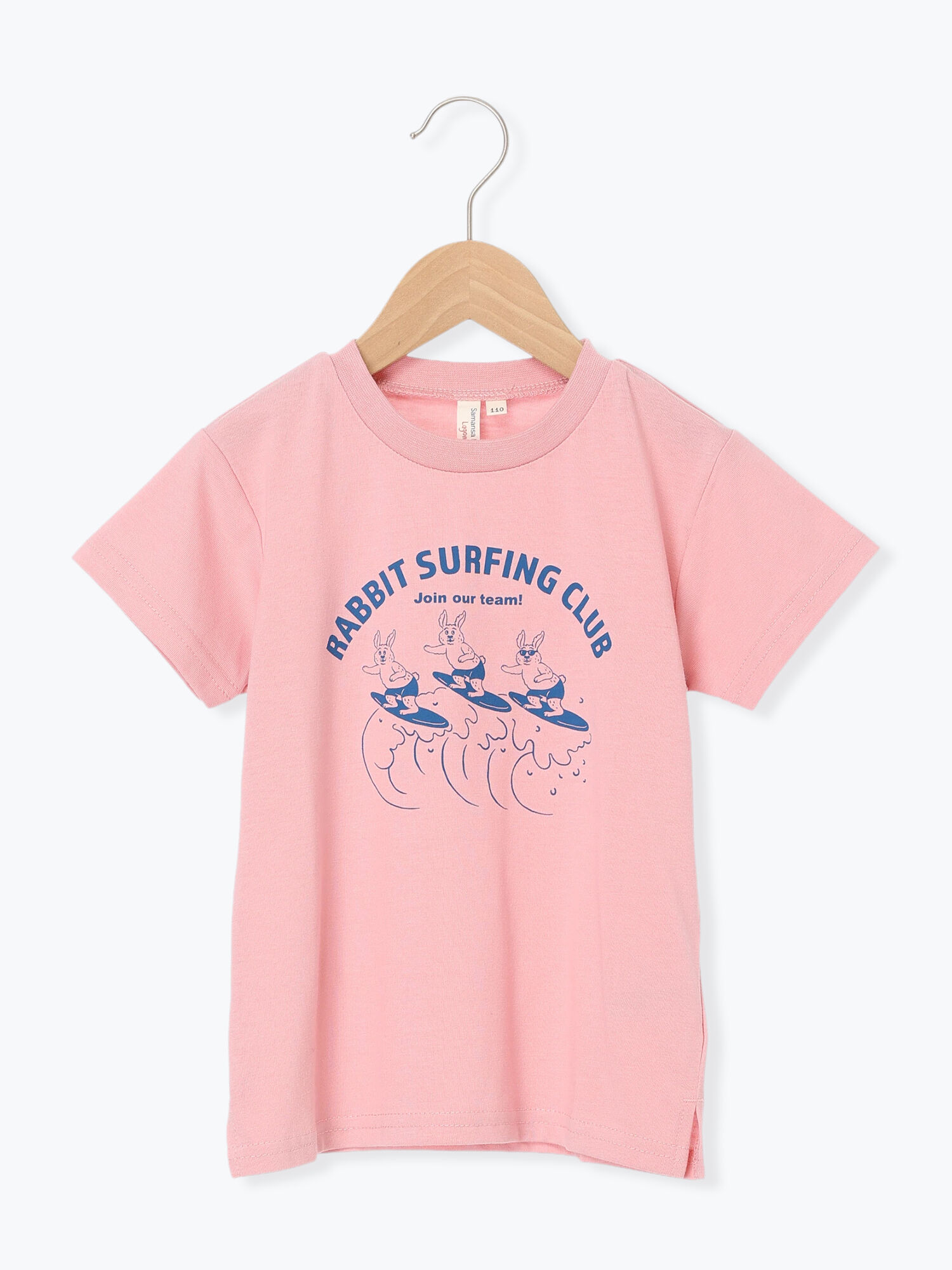 吸水速乾】サーフィンプリントTシャツ（ピンク/ブルー/トップス/T