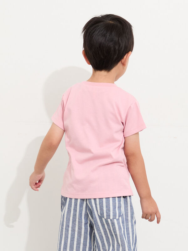 セール】 【吸水速乾】サーフィンプリントTシャツ（ピンク/ブルー