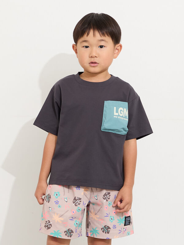 セール】 【吸水速乾】ポケット付きTシャツ（グレー/ブルー/トップス/T