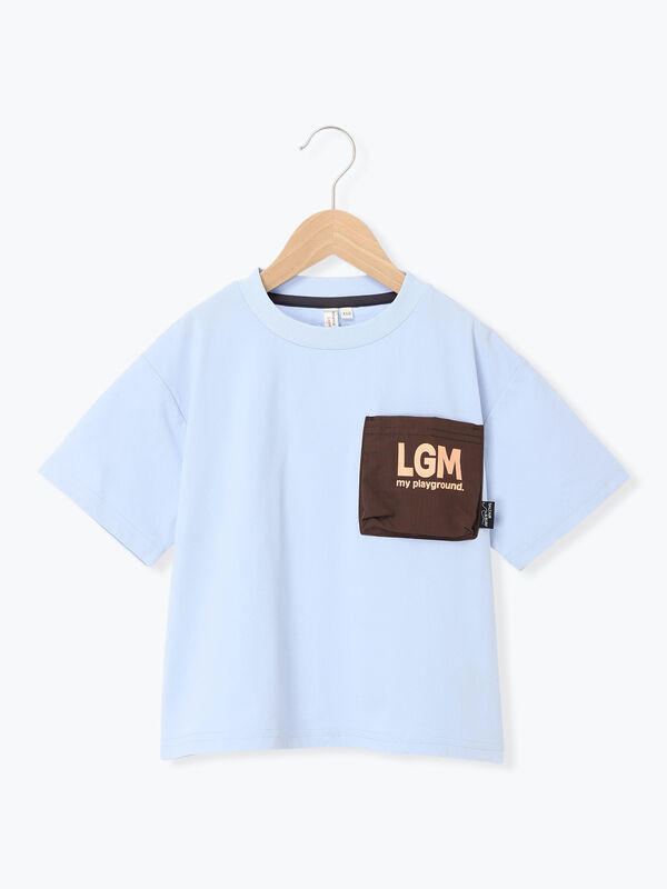 セール】 【吸水速乾】ポケット付きTシャツ（グレー/ブルー/トップス/T