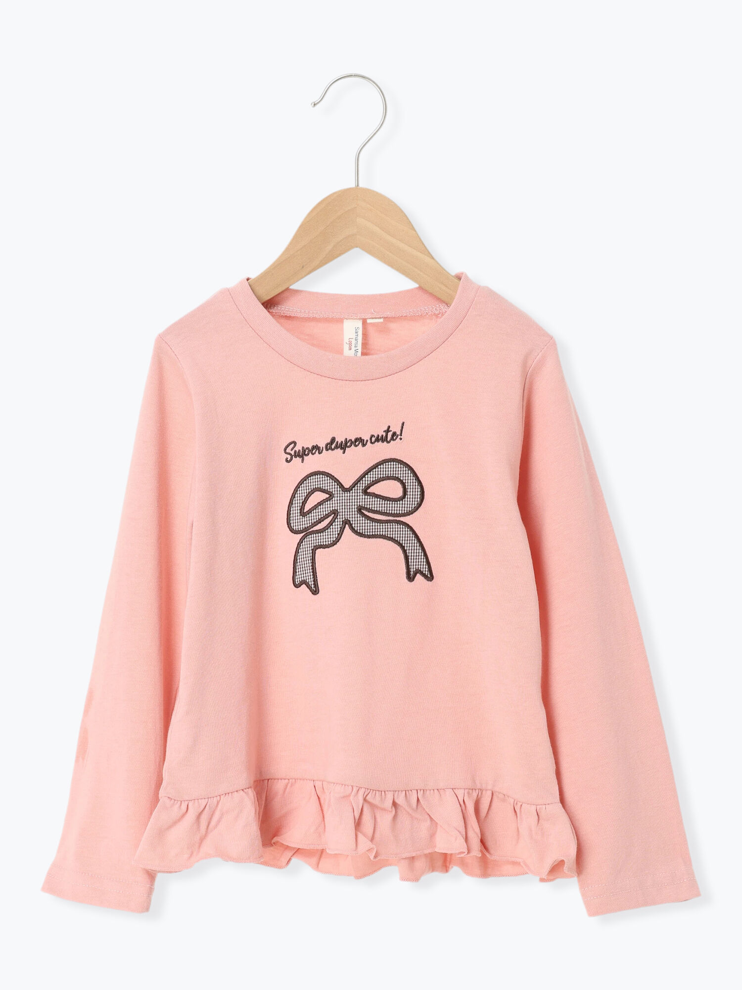 リボンアップリケロンT（オレンジ/ミント/トップス/Tシャツ）| Samansa