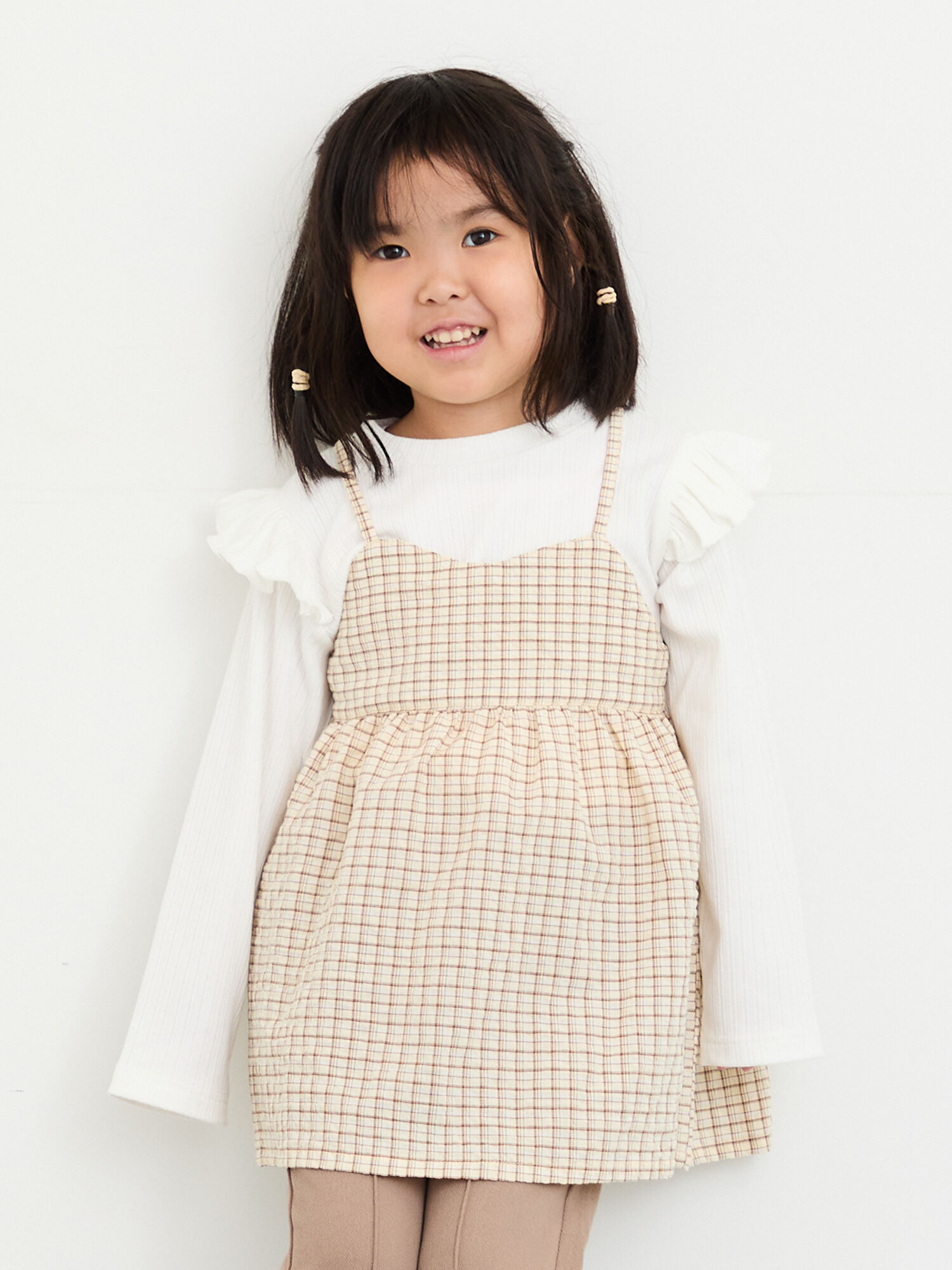 美品 sisam コットン100% チェックチュニック 民芸ヴィンテージ期間限定 チェックキャミチュニック（ベージュ/ブルー/トップス/シャツ