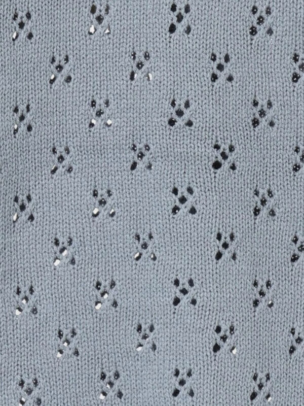 花刺繍ニットカーディガン（ブラウン/ブルー/トップス/カーディガン