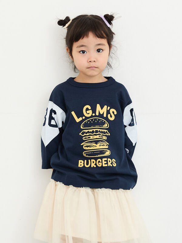 Champion別注】7分袖フットボールTシャツ（イエロー/ネイビー/トップス
