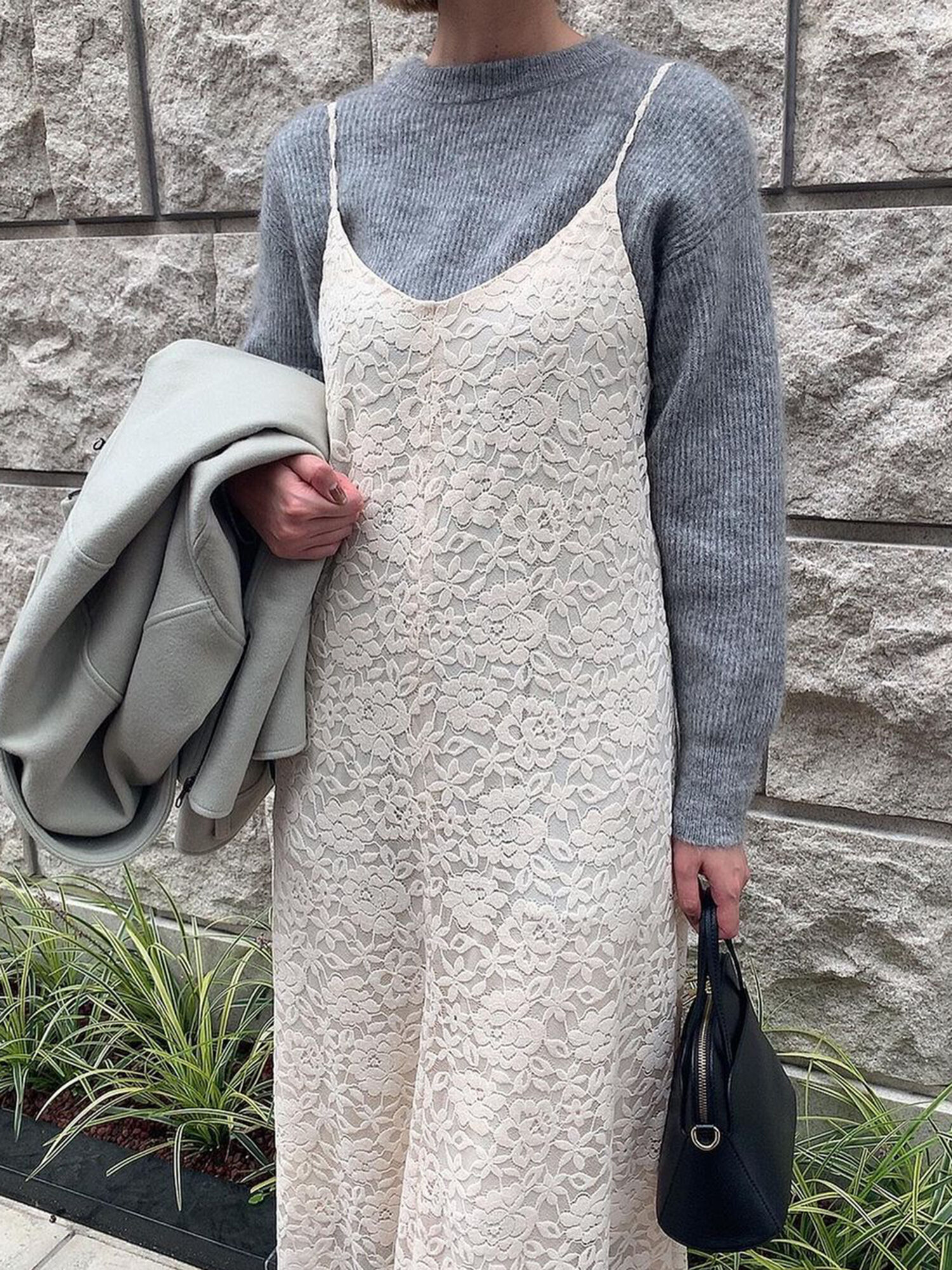 セール 総レースキャミワンピース Ns オフホワイト ブラック カーキ ワンピース Te Chichi Classic テチチ クラシック 公式通販