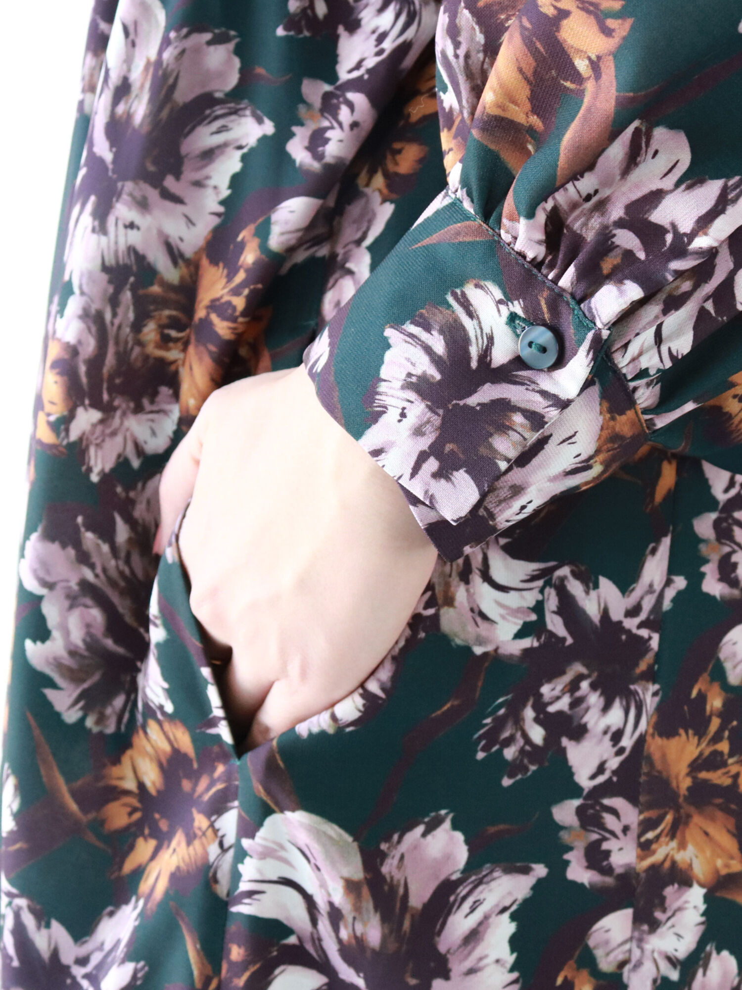 セール フラワープリントハイネックワンピース ボルドー グリーン ワンピース Te Chichi Classic テチチ クラシック 公式通販