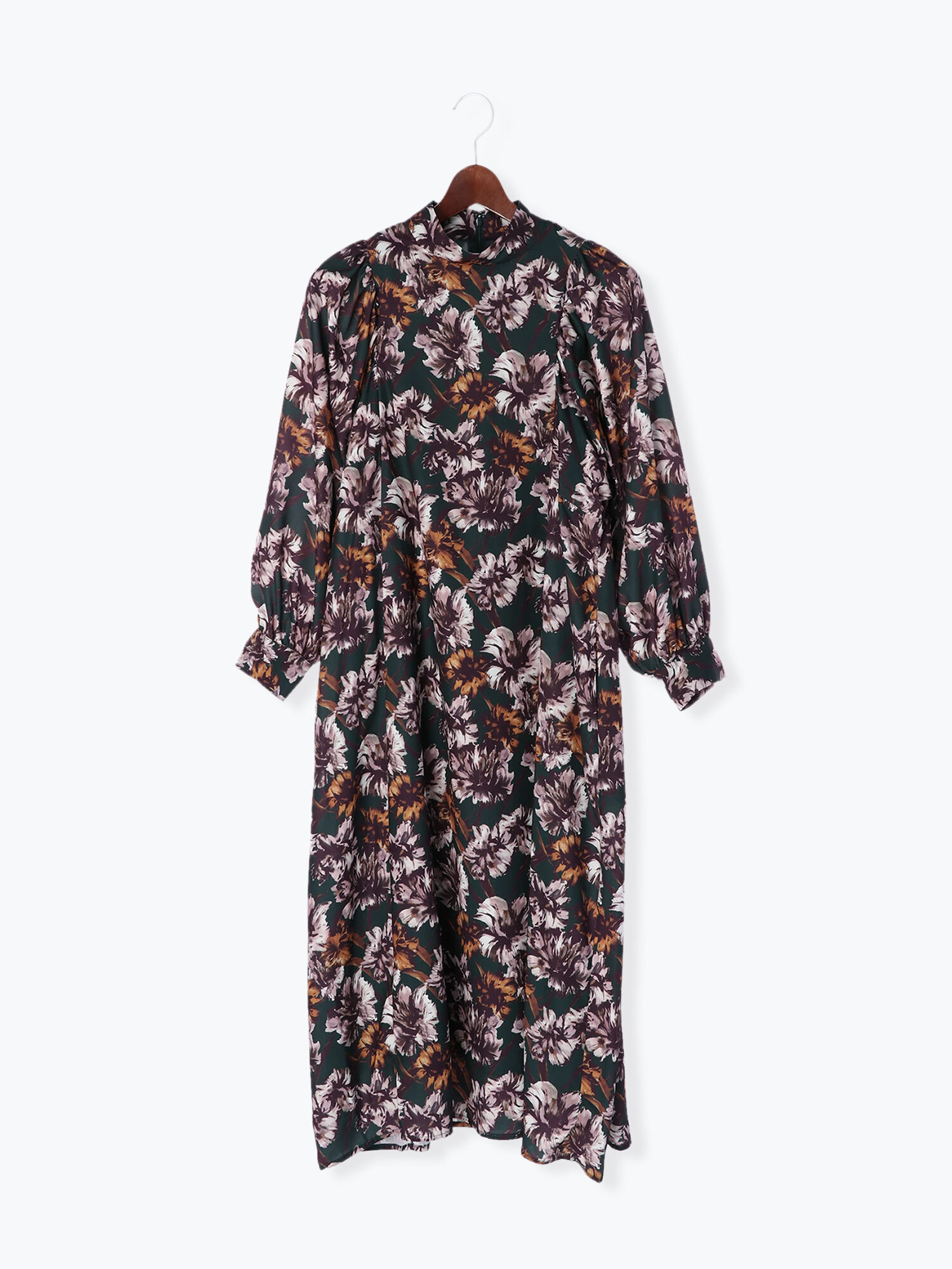 セール フラワープリントハイネックワンピース ボルドー グリーン ワンピース Te Chichi Classic テチチ クラシック 公式通販