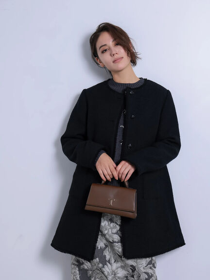 ネコアシツィードクラシカルコート（ブラック/ネイビー）｜Te chichi CLASSIC（テチチ クラシック）通販
