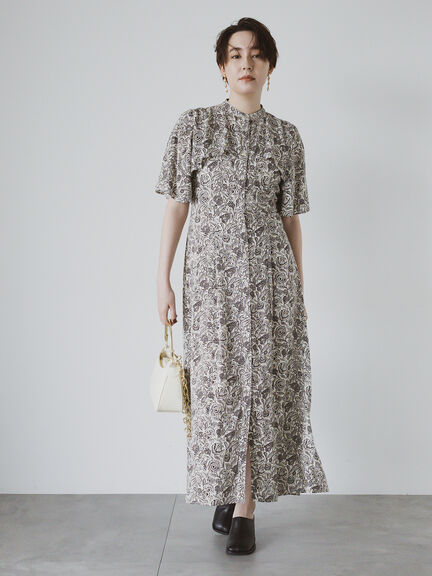 【DEVEAUX】ボタニカルプリントワンピース《2025summer catalog item》（ベージュ）｜Te chichi CLASSIC（テチチ クラシック）通販