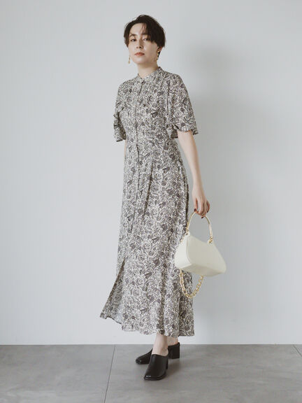 【DEVEAUX】ボタニカルプリントワンピース《2025summer catalog item》（ベージュ）｜Te chichi CLASSIC（テチチ クラシック）通販