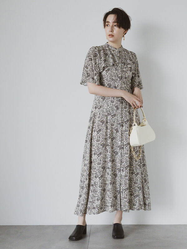 DEVEAUX】ボタニカルプリントワンピース《2025summer catalog item