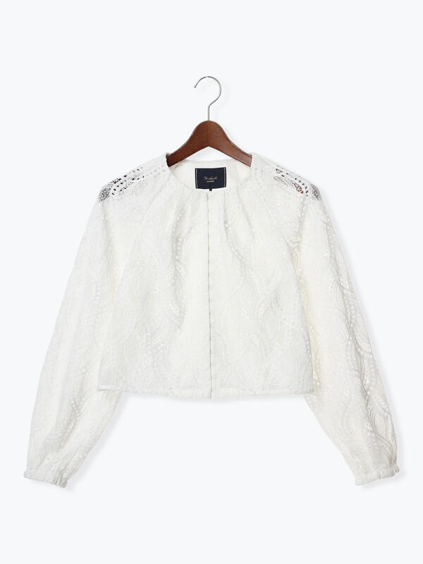 新品 【sin.ca】レース シアーブルゾン ブラック チュール