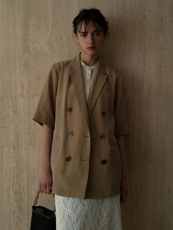 エシカルシャンブレーダブルジャケット（セットアップ可）（接触冷感）《2025summer catalog item》（ベージュ）｜Te chichi CLASSIC（テチチ クラシック）通販