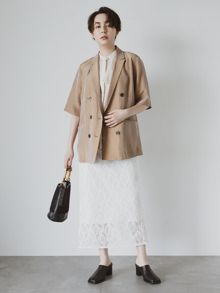 エシカルシャンブレーダブルジャケット（セットアップ可）（接触冷感）《2025summer catalog item》（ベージュ）｜Te chichi CLASSIC（テチチ クラシック）通販
