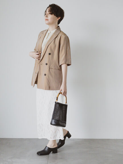 エシカルシャンブレーダブルジャケット（セットアップ可）（接触冷感）《2025summer catalog item》（ベージュ）｜Te chichi CLASSIC（テチチ クラシック）通販