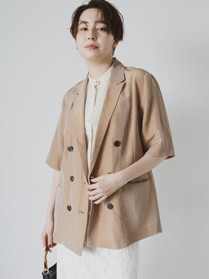 エシカルシャンブレーダブルジャケット（セットアップ可）（接触冷感）《2025summer catalog item》（ベージュ）｜Te chichi CLASSIC（テチチ クラシック）通販