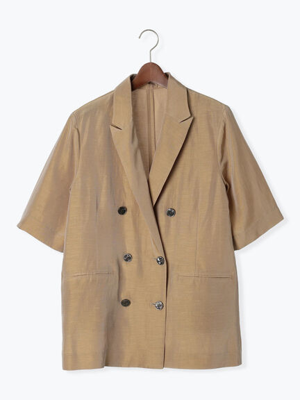 エシカルシャンブレーダブルジャケット（セットアップ可）（接触冷感）《2025summer catalog item》（ベージュ）｜Te chichi CLASSIC（テチチ クラシック）通販