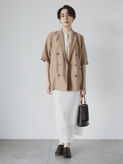 ウェーブケミカルレースナロースカート（セットアップ可）《2025summer catalog item》（オフホワイト）｜Te chichi CLASSIC（テチチ クラシック）通販