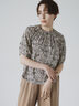 【DEVEAUX】ボタニカルプリントブラウス（セットアップ可）《2025summer catalog item》（ベージュ）｜Te chichi CLASSIC（テチチ クラシック）通販