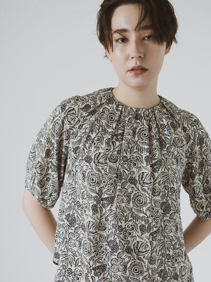 【DEVEAUX】ボタニカルプリントブラウス（セットアップ可）《2025summer catalog item》（ベージュ）｜Te chichi CLASSIC（テチチ クラシック）通販