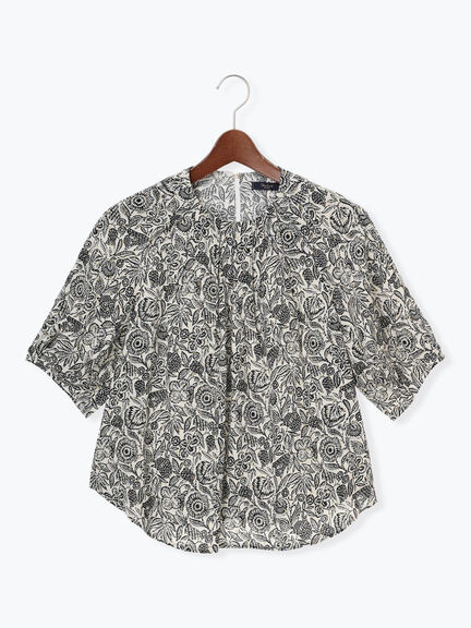 【DEVEAUX】ボタニカルプリントブラウス（セットアップ可）《2025summer catalog item》（ベージュ）｜Te chichi CLASSIC（テチチ クラシック）通販