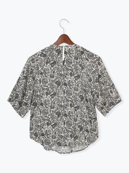 【DEVEAUX】ボタニカルプリントブラウス（セットアップ可）《2025summer catalog item》（ベージュ）｜Te chichi CLASSIC（テチチ クラシック）通販