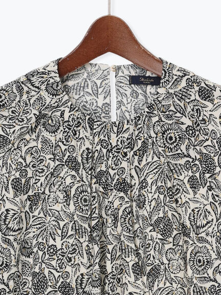 【DEVEAUX】ボタニカルプリントブラウス（セットアップ可）《2025summer catalog item》（ベージュ）｜Te chichi CLASSIC（テチチ クラシック）通販