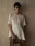【JAPAN FABRIC】リンクルアセテートサテンペプラムブラウス《2025summer catalog item》（オフホワイト）｜Te chichi CLASSIC（テチチ クラシック）通販