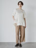 【JAPAN FABRIC】リンクルアセテートサテンペプラムブラウス《2025summer catalog item》（オフホワイト）｜Te chichi CLASSIC（テチチ クラシック）通販