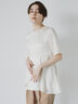 【JAPAN FABRIC】リンクルアセテートサテンペプラムブラウス《2025summer catalog item》（オフホワイト）｜Te chichi CLASSIC（テチチ クラシック）通販