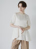 【JAPAN FABRIC】リンクルアセテートサテンペプラムブラウス《2025summer catalog item》（オフホワイト）｜Te chichi CLASSIC（テチチ クラシック）通販