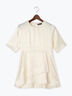 【JAPAN FABRIC】リンクルアセテートサテンペプラムブラウス《2025summer catalog item》（オフホワイト）｜Te chichi CLASSIC（テチチ クラシック）通販