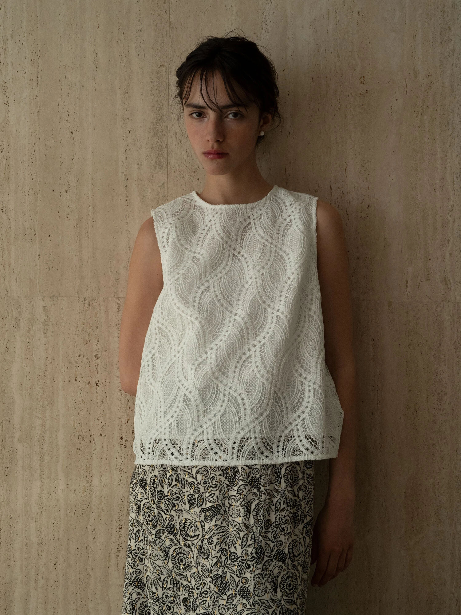 Ameri（アメリ）の「CHEMICAL LACE OVER SHIRT（シャツ/ブラウス
