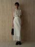 【JAPAN FABRIC】箔ドットジャガードラッフルヨークブラウス《2025summer catalog item》（ベージュ）｜Te chichi CLASSIC（テチチ クラシック）通販