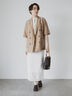 【JAPAN FABRIC】箔ドットジャガードラッフルヨークブラウス《2025summer catalog item》（ベージュ）｜Te chichi CLASSIC（テチチ クラシック）通販