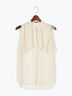 【JAPAN FABRIC】箔ドットジャガードラッフルヨークブラウス《2025summer catalog item》（ベージュ）｜Te chichi CLASSIC（テチチ クラシック）通販