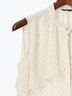 【JAPAN FABRIC】箔ドットジャガードラッフルヨークブラウス《2025summer catalog item》（ベージュ）｜Te chichi CLASSIC（テチチ クラシック）通販