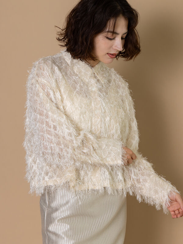 セール】 フリンジジャガードショートシャツ《2025winter catalog item