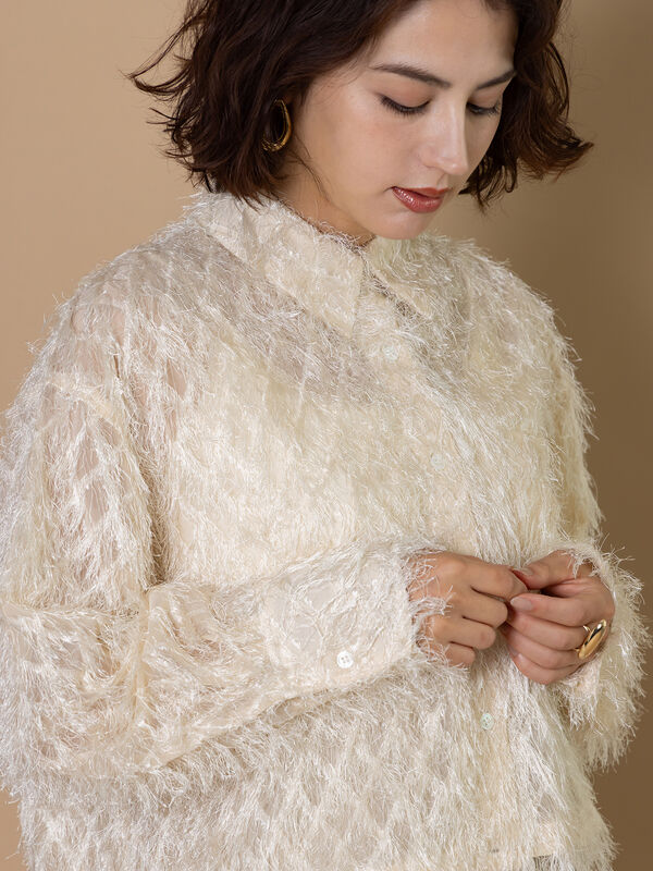 セール】 フリンジジャガードショートシャツ《2025winter catalog item