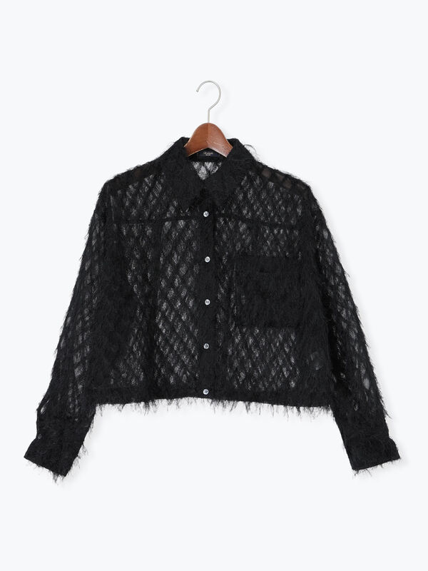 セール】 フリンジジャガードショートシャツ《2025winter catalog item